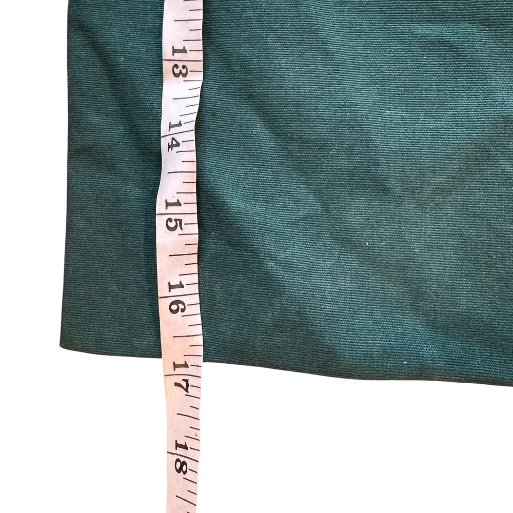 H.S. Trask & Co. Shoe Dust Bag Green Canvas Drawstring Leather Tab Storage Large